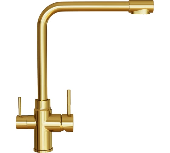 Изображение товара Смеситель для кухни MIXLINE 35k MLSS-0320G подкл.к фильтру, золото 553821