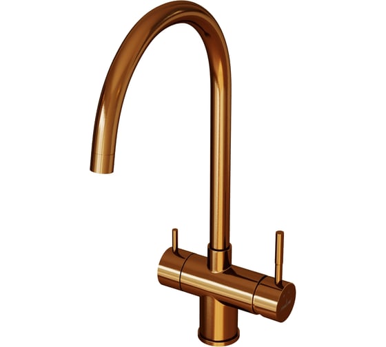 Изображение товара Смеситель для кухни MIXLINE 35k MLSS-0326BR трубчатый излив, подключение к фильтру, бронза 553829