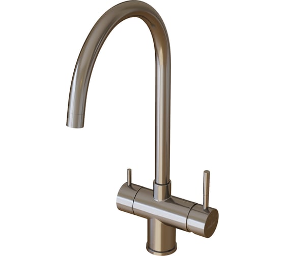 Изображение товара Смеситель для кухни MIXLINE 35k MLSS-0326 трубчатый излив, подключение к фильтру, сатин 553824