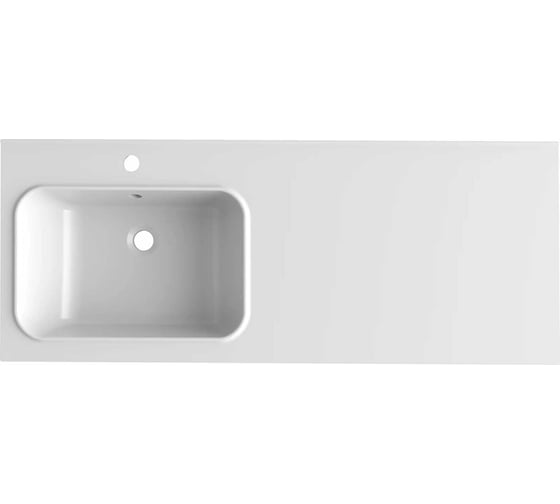 Изображение товара Раковина накладная MIXLINE"БИЛЛ-120x48" шхг левый (выпуск, перелив, крепление, кронштейн) () 553534
