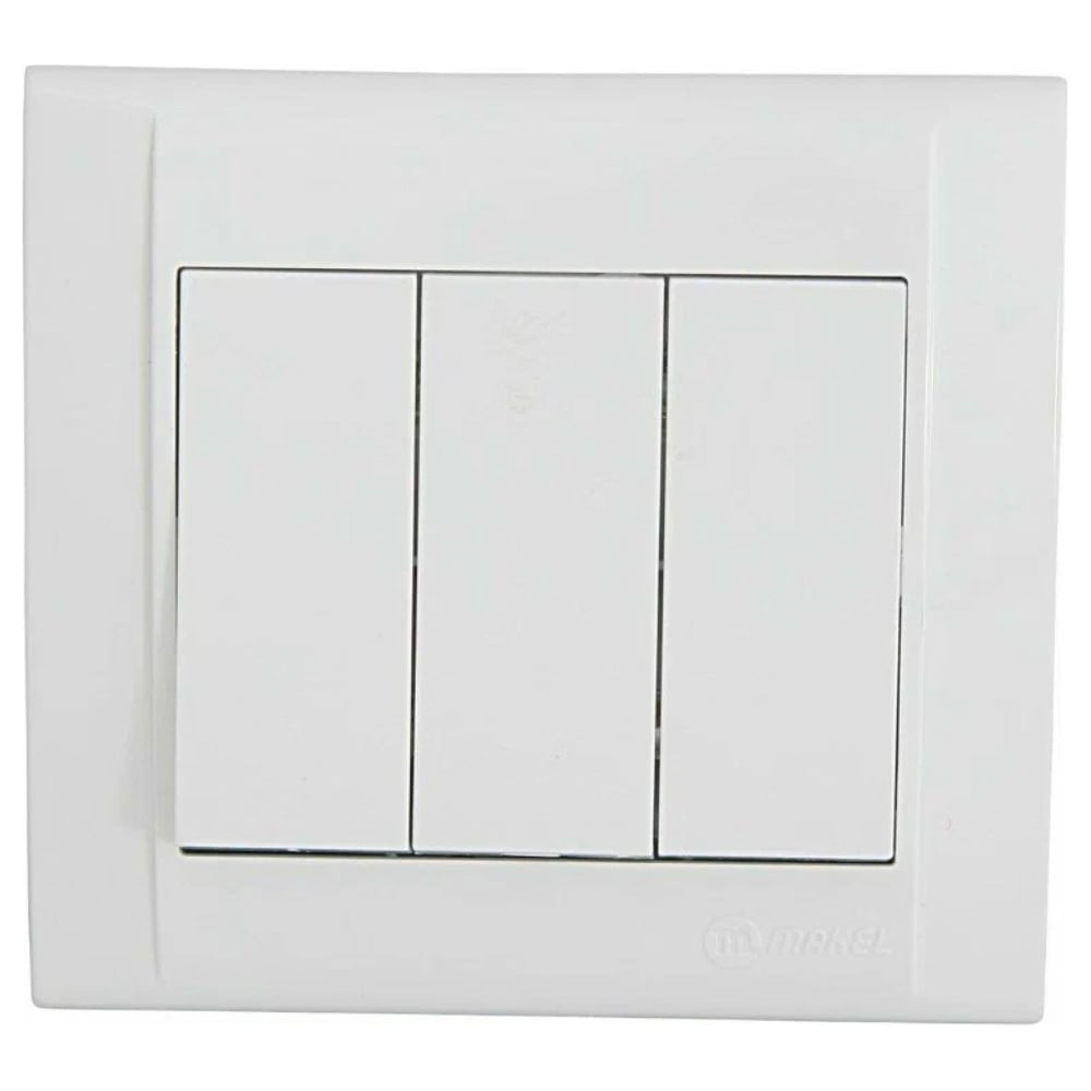 Изображение товара Выключатель MAKEL 3-клавишный Defne белый 42001091