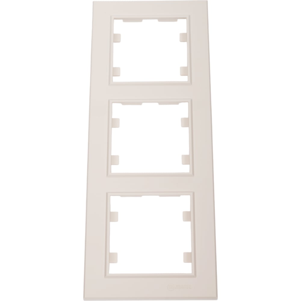 Изображение товара Рамка MAKEL 3-м Karea вертикальная кремовая для кабельных систем