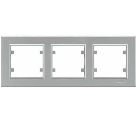 Изображение товара Рамка MAKEL 3-м Karea горизонтальная серебристый 56065703