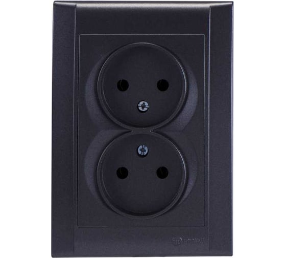 Изображение товара Розетка MAKEL 2-м СП Defne 10А IP20 б/з дымчатый металлик 42050017