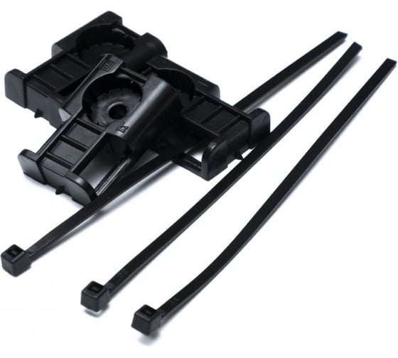 Изображение товара Комплект крепления Промрукав площадка для прямого монтажа черная со стяжкой 2,5x100 мм 100 шт. PR13.02513