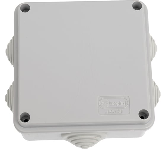 Изображение товара Распределительная коробка Экопласт JBS100 о/п 100х100х55, 6 выходов, IP55 44007HF