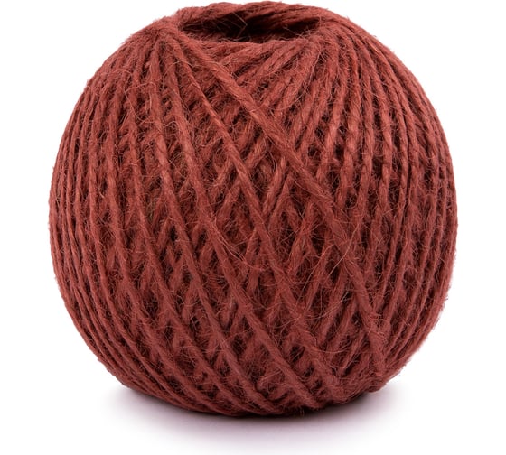 Изображение товара Джутовый шпагат Gamma ШД6 100% джут, 1.1 мм, 100 м, 109 я, красный 707028