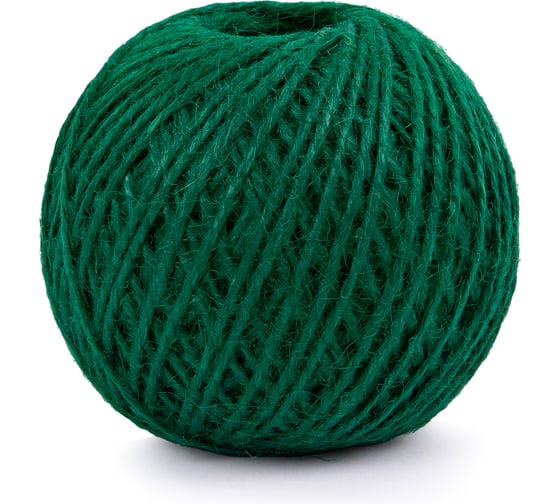 Изображение товара Джутовый шпагат Gamma ШД6 100% джут, 1.1 мм, 100 м, 109 я, зеленый 707027