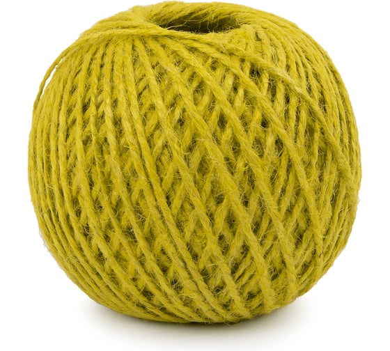 Изображение товара Джутовый шпагат Gamma ШД6 100% джут, 1.1 мм, 100 м, 109 я, желтый 707004