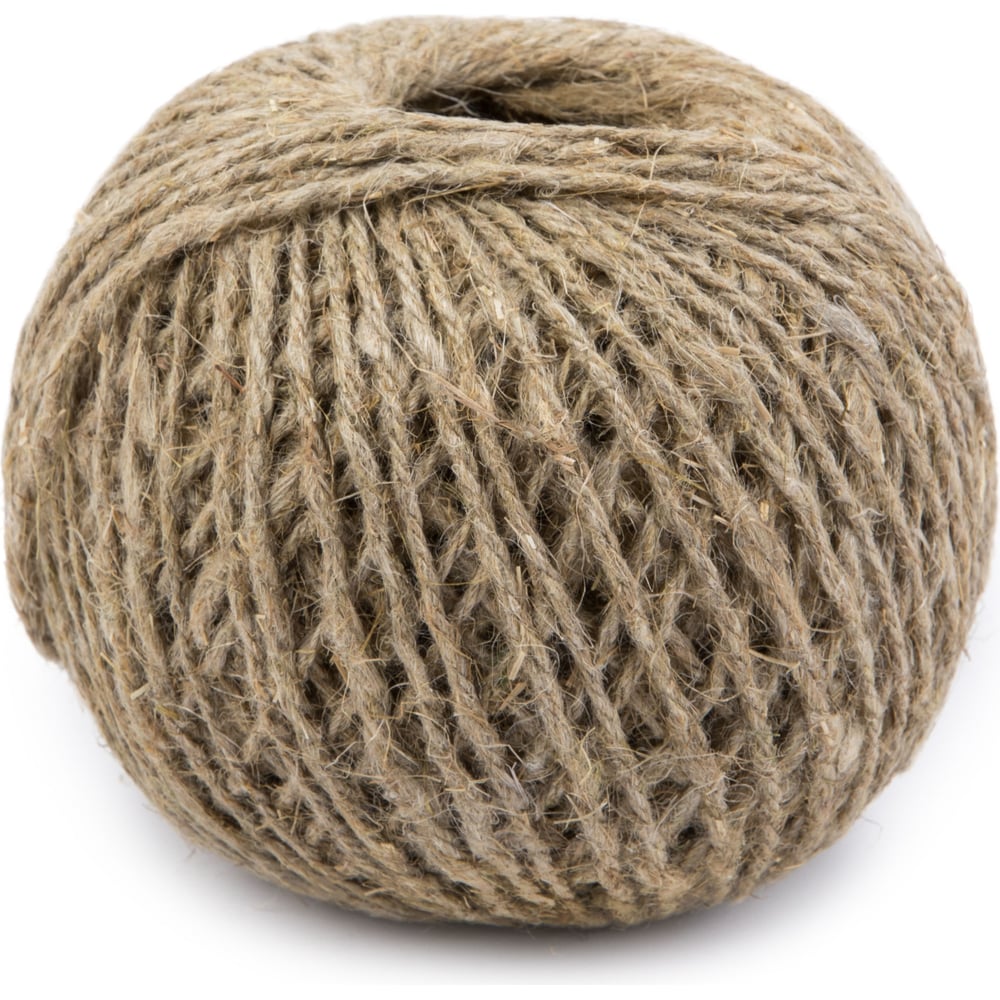 Изображение товара Шпагат Gamma ШЛ9 100% лен суровый 1.3 мм 100 м прочный для упаковки и рукоделия