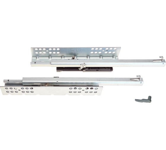 Изображение товара Направляющие скрытого монтажа Mont Blanc Quadro 350мм частичного выдвижения PushToOpen (2D клипса) c толкателем упаковка 10 шт., арт. 00-00015573