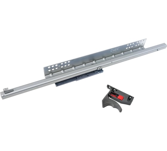 Изображение товара Направляющие скрытого монтажа Mont Blanc Quadro 300мм частичного выдвижения PushToOpen (2D клипса) c толкателем 10 шт, арт. 00-00015572