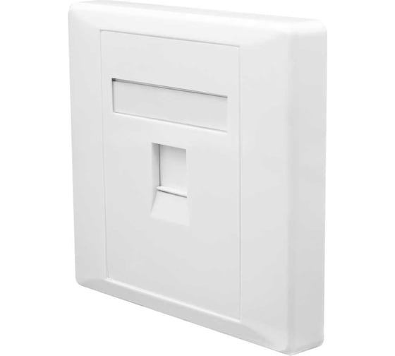 Изображение товара Лицевая панель SUPRLAN 1 порт (80x80, Keystone, шторка) (DIY) 10-0333-1