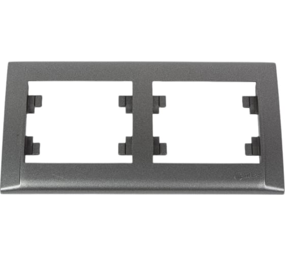 Изображение товара Рамка 2-местная MAKEL Defne горизонтальная, дымчатый металлик 42050702