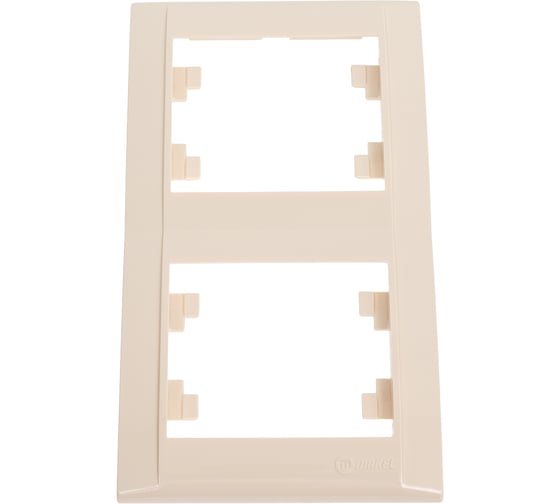 Изображение товара Рамка 2-местная MAKEL Defne вертикальная, кремовый 42010707