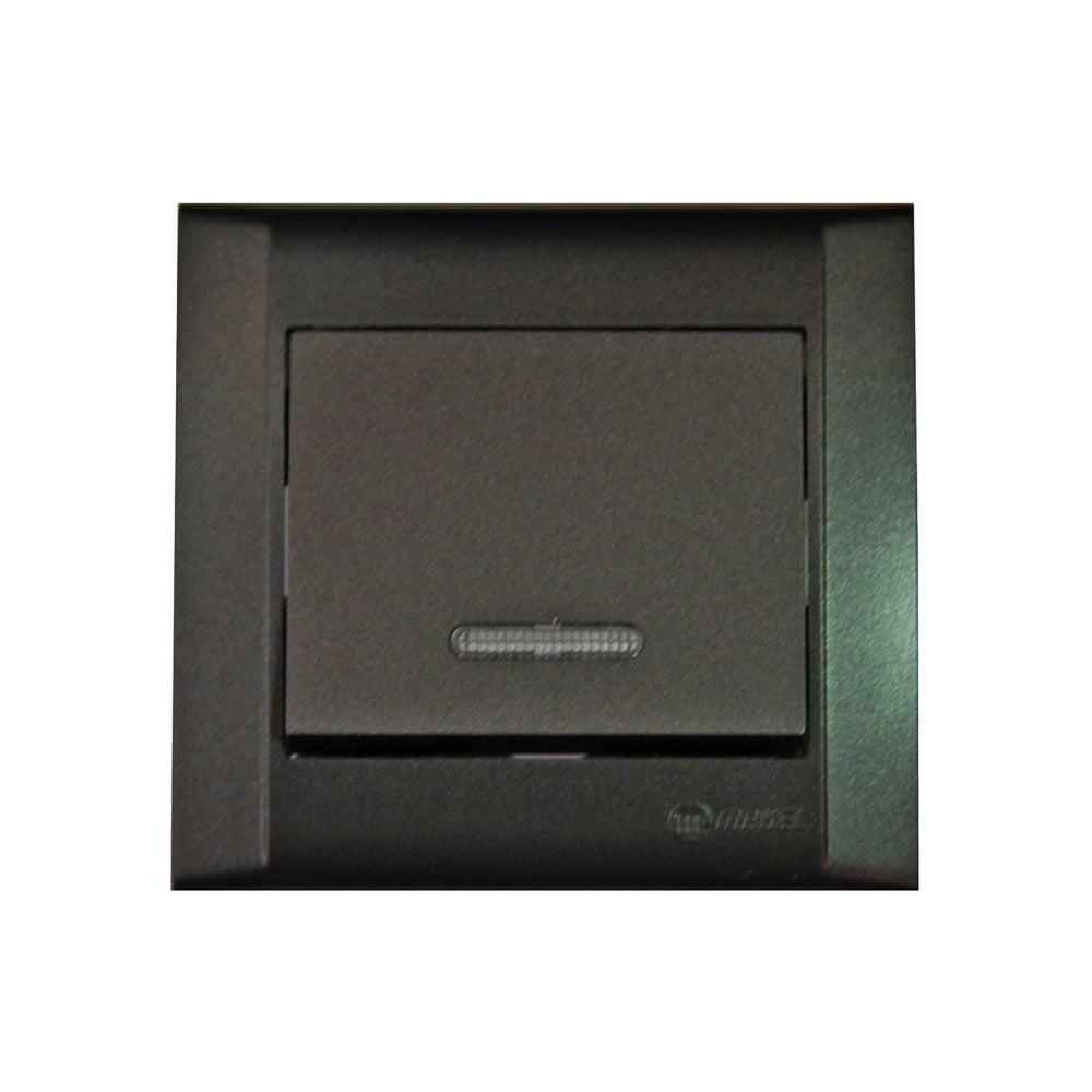 Изображение товара Выключатель 1-клавишный MAKEL СП Defne 10А дымчатый металлик IP20 с подсветкой