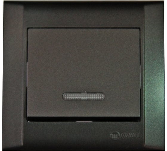 Изображение товара Выключатель 1-клавишный MAKEL СП Defne 10А, IP20, дымчатый металлик, с подсветкой 42050021