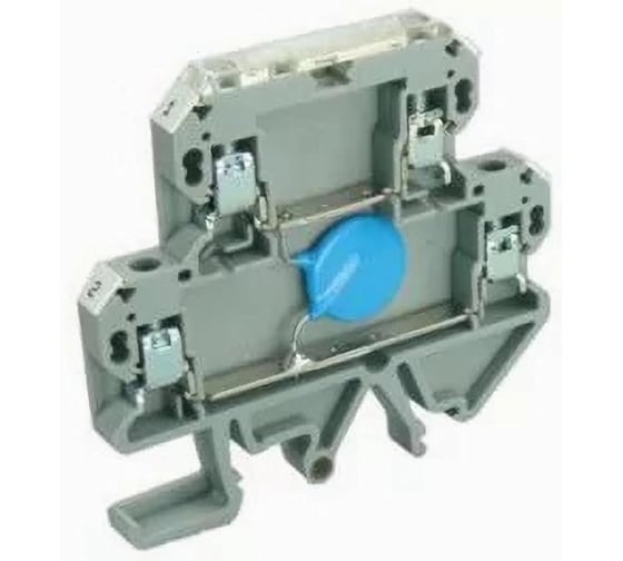 Изображение товара Клемма винтовая UPUN на DIN рейку двухуровневая с варистором UDK-URA 24Vdc, 50 шт 294009