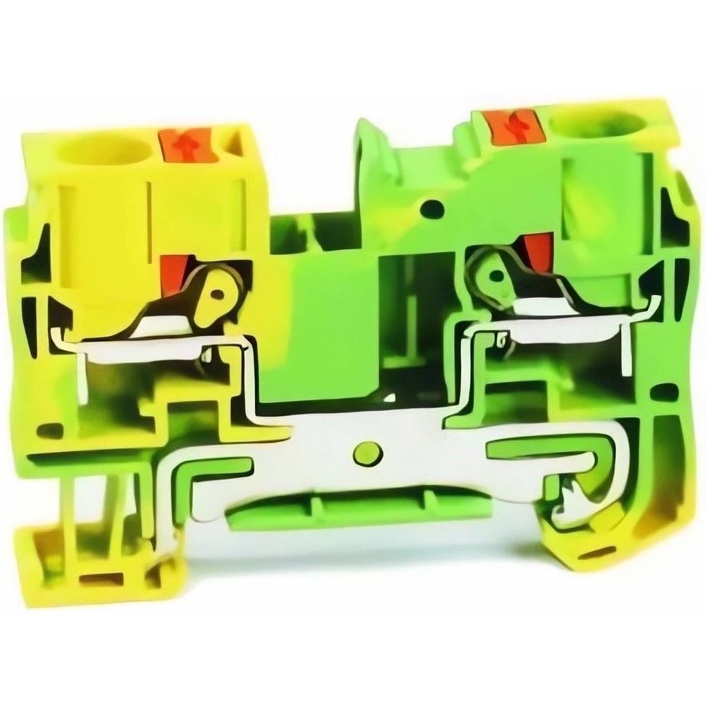 Изображение товара Клемма нажимная заземляющая UPUN UJ6-6JD 40 шт, монтаж на DIN-рейку, желто-зеленый