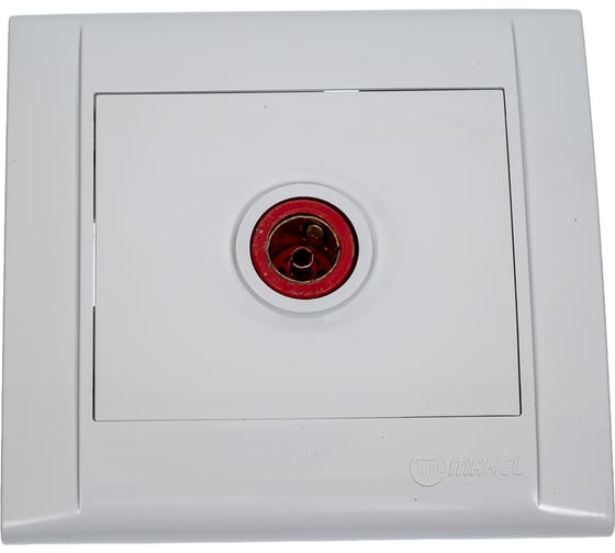 Изображение товара Розетка телевизионная оконцевая MAKEL TV 1-м СП Defne IP20 4дБ бел. 42001027
