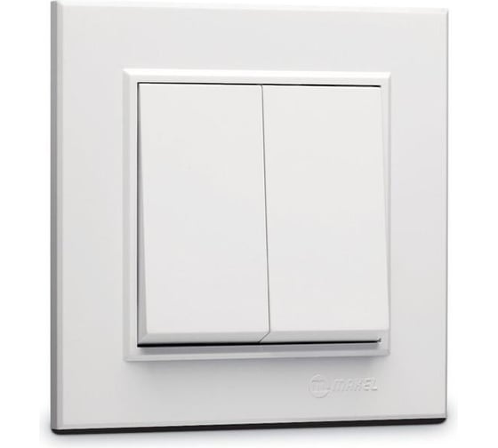 Изображение товара Выключатель 2-клавишный MAKEL СП Karea 10А, IP20, белый 56001003