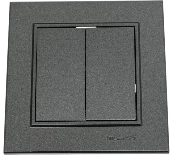 Изображение товара Выключатель 2-клавишный MAKEL СП Karea 10А, IP20, дымчатый металлик 56050003