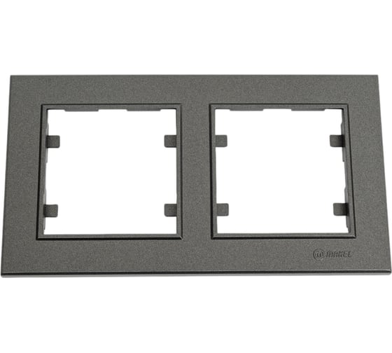 Изображение товара Рамка 2-местная MAKEL Karea горизонтальная, дымчатый металлик 56050702