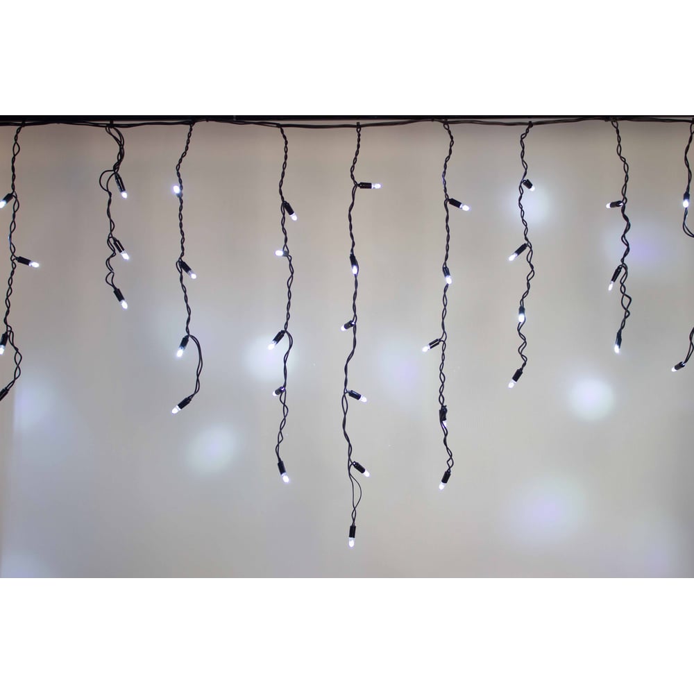 Изображение товара Бахрома TEAMPROF 3x0.6 м, белая, с черным проводом