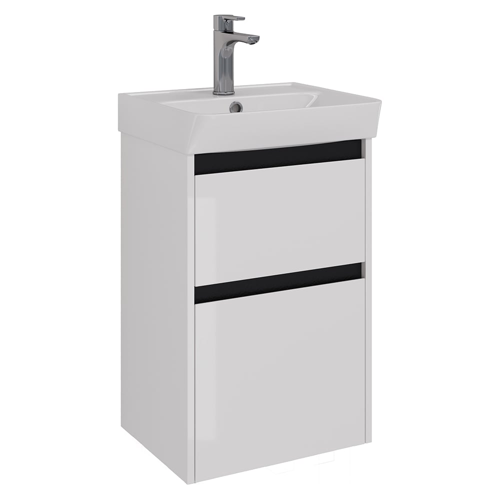 Изображение товара Тумба Lemark COMBI 45 см белый глянец с 2 ящиками