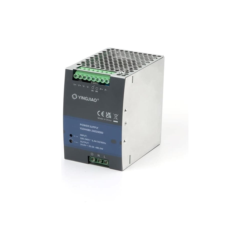 Изображение товара Блок питания YINGJIAO YSDH480-24020000 AC/DC 480 Вт 24 В 20 А DIN-рейка