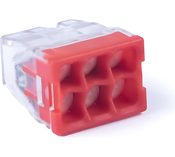 Изображение товара Клемма соединительная Cabeus 6-ти проводная с пастой 0,5-2,5 (10шт) MX3358A-6P