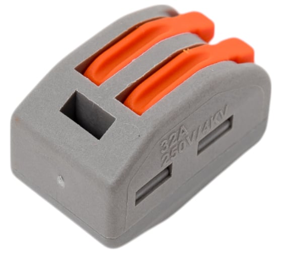 Изображение товара Клемма соединительная Cabeus универсальная 2-х проводная с рычагом 0,08-2,5/4,0 (10шт) (WAGO PCT-212