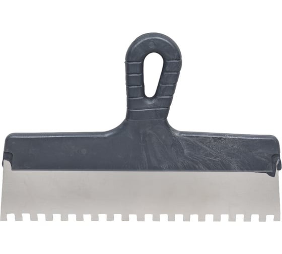Изображение товара Шпатель ЧЕГЛОК зубчатый нержавеющий 300 мм, зуб 8х8 мм, 13-03-308