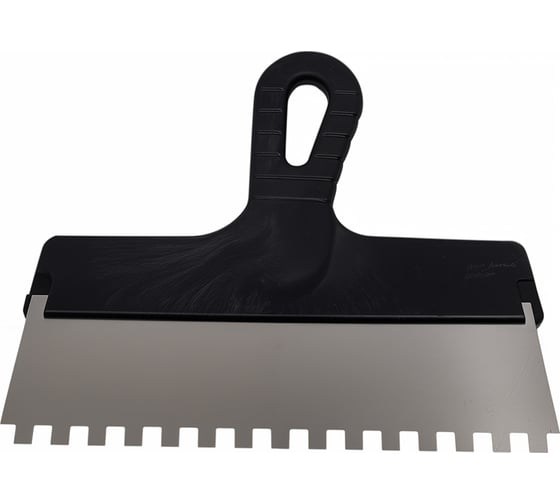 Изображение товара Шпатель ЧЕГЛОК зубчатый нержавеющий 250 мм, зуб 8х8 мм, 13-03-258