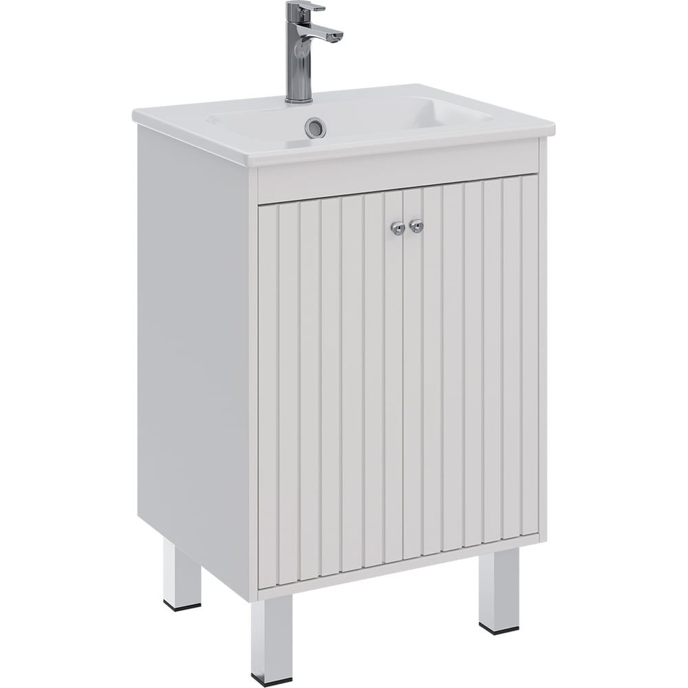 Изображение товара Тумба Lemark ROMANCE 60 см под 1 раковину белый глянец современная мебель для ванной