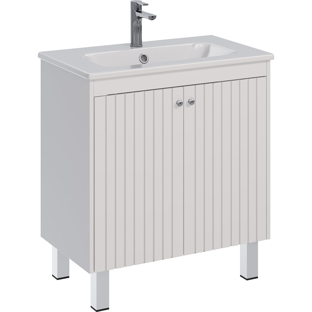 Изображение товара Тумба Lemark ROMANCE 80 см под раковину белый глянец современная мебель для ванной