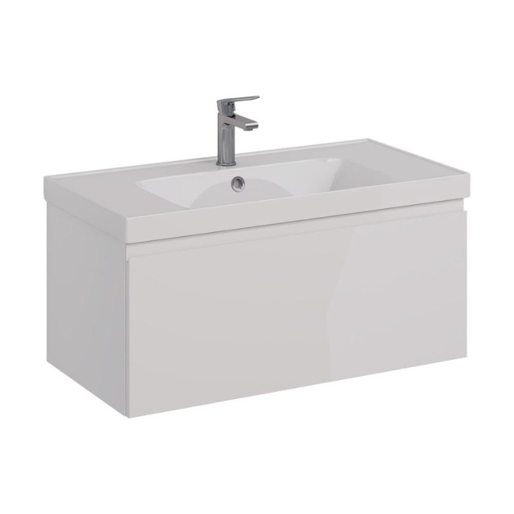 Изображение товара Тумба Lemark VEON MINI 90 см подвесная белый глянец