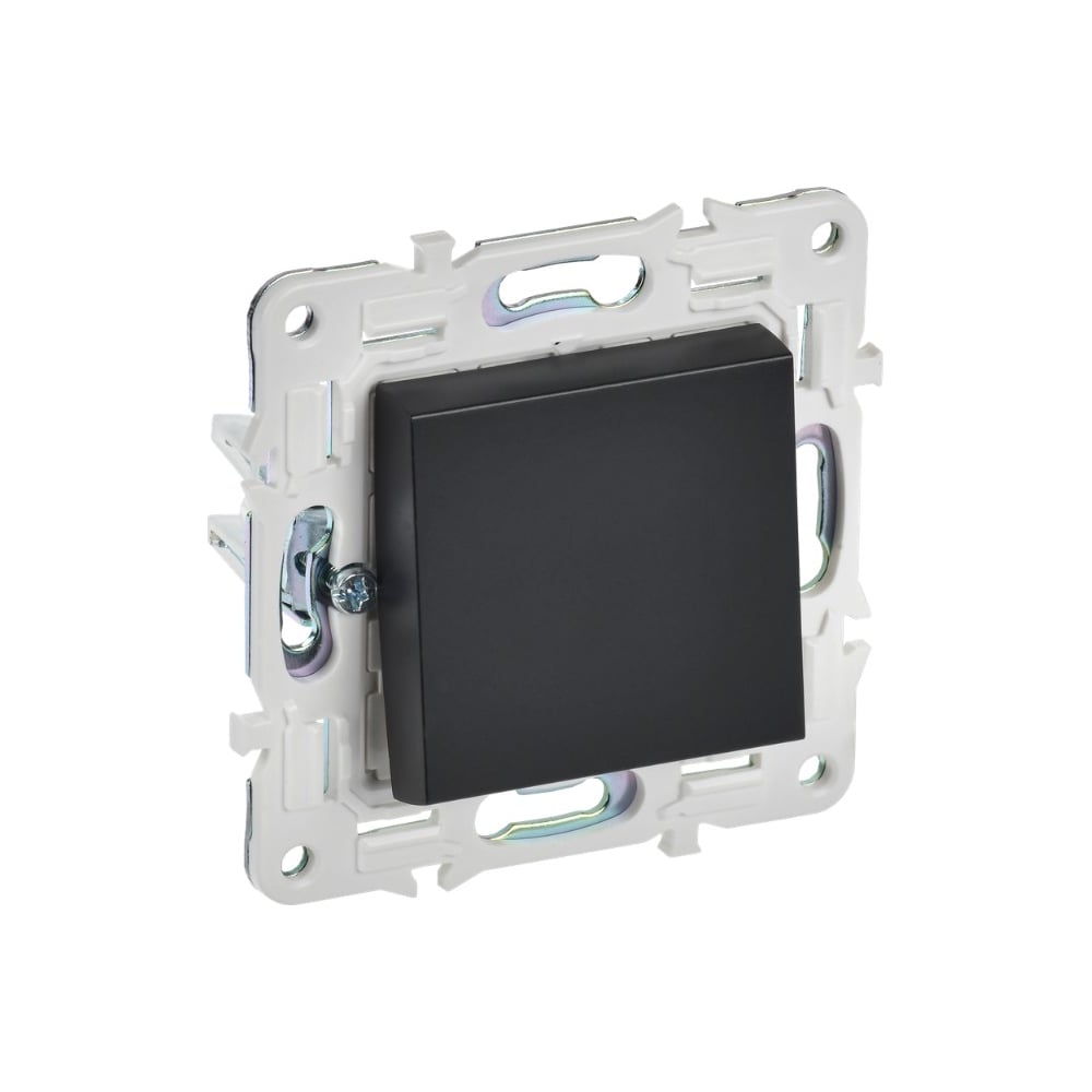 Изображение товара Выключатель 1-клавишный IEK SKANDY 10А SK-V01Bl черный для освещения