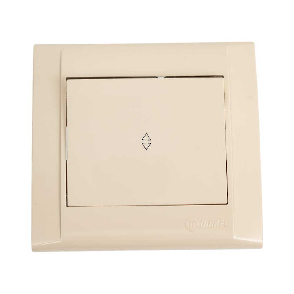 Изображение товара Проходной переключатель MAKEL Defne IP20 1-клавишный кремовый