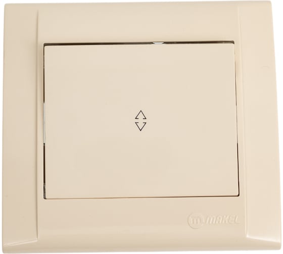 Изображение товара Переключатель MAKEL 1-клавишный СП Defne 10А IP20 крем. 42010005