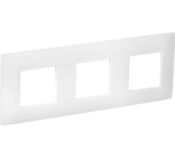 Изображение товара Рамка IEK SKANDY 3-местная SK-F03W арктический белый SK-M32-K01