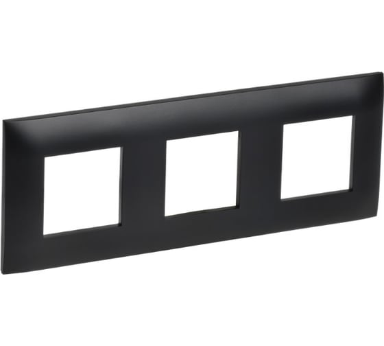 Изображение товара Рамка IEK SKANDY 3-местная SK-F03Bl черный SK-M32-K02