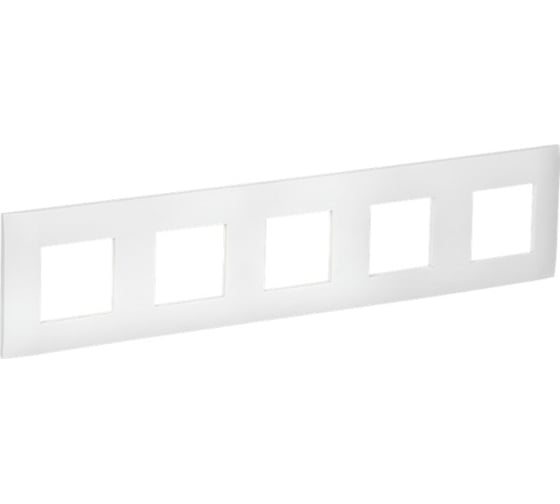 Изображение товара Рамка IEK SKANDY 5-местная SK-F05W арктический белый SK-M52-K01