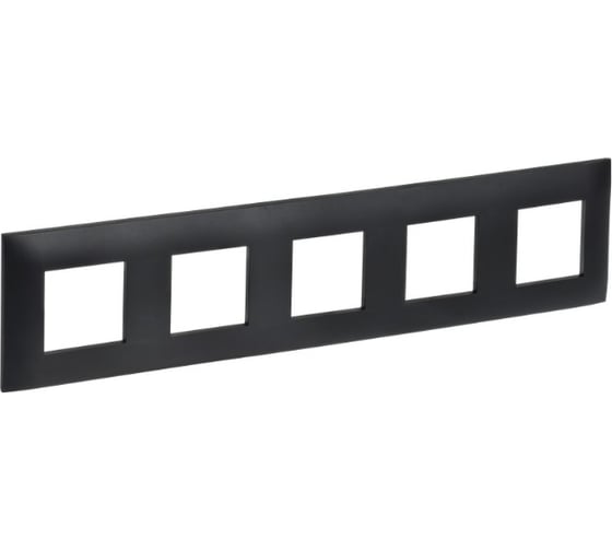 Изображение товара Рамка IEK SKANDY 5-местная SK-F05Bl черный SK-M52-K02