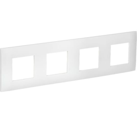 Изображение товара Рамка IEK SKANDY 4-местная SK-F04W арктический белый SK-M42-K01