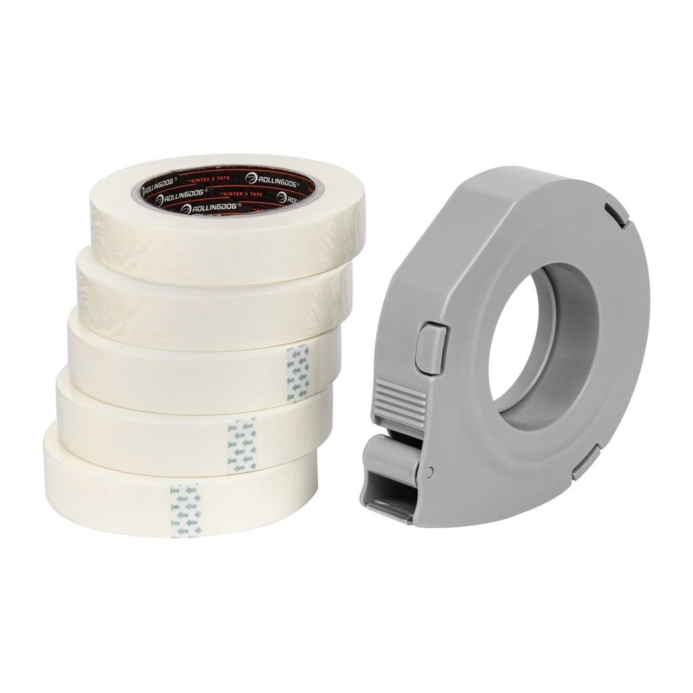 Изображение товара Диспенсер для малярной ленты Rollingdog шириной 24мм, набор 6 предметов Professional 81322
