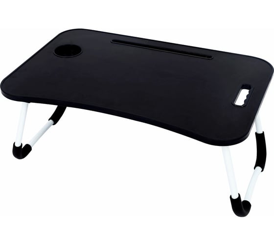 Изображение товара Столик складной для ноутбука/завтрака BRABIX BT-001 600х400х265 мм, органайзер, черный, 532899