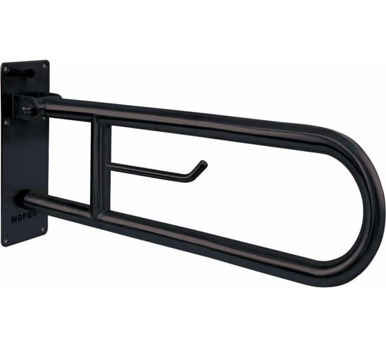 Изображение товара Полукруглый поручень Nofer для людей с ограниченными возможностями 600 мм черный 15051.60.N