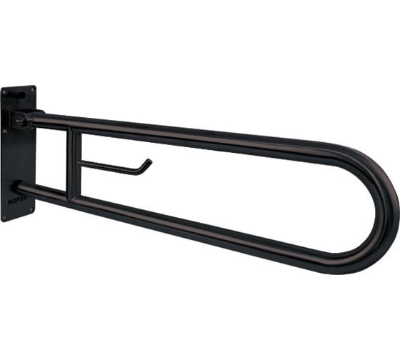 Изображение товара Полукруглый поручень Nofer для людей с ограниченными возможностями 800 мм черный, 15051.80.N