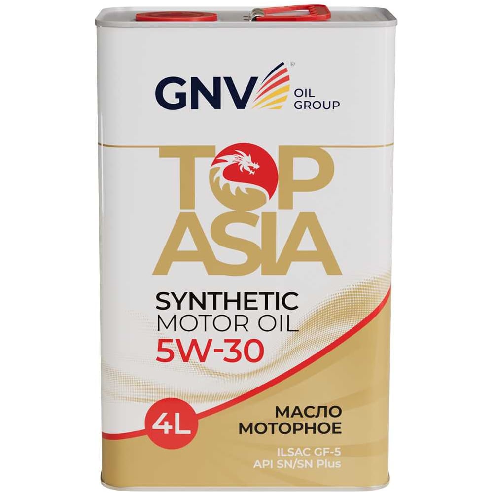Изображение товара Моторное синтетическое масло GNV Top Asia 5W-30 для легковых автомобилей Изображение товара Моторное синтетическое масло GNV Top Asia 5W-30 для легковых автомобилей